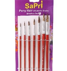 Sapri Brush 52 Pony Hair Round Set Of 7 Nos 0-2-4-6-8-10-12